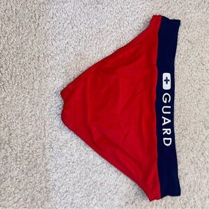 SPEEDO Red and Blue Lifeguard Bikini Bottoms